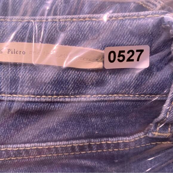 PILCRO by Anthropologie‎ Boyfriend Slim Cropped Jeans Raw Hem Cuffed READ - Picture 15 of 15